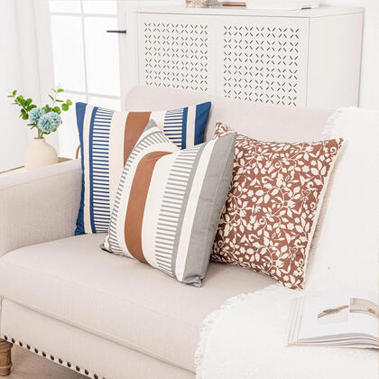 Soft cotton weave for a cozy, boho touch that warms up any space.