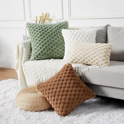 Chunky knit design with rich texture — perfect for layering on beds or reading nooks.
